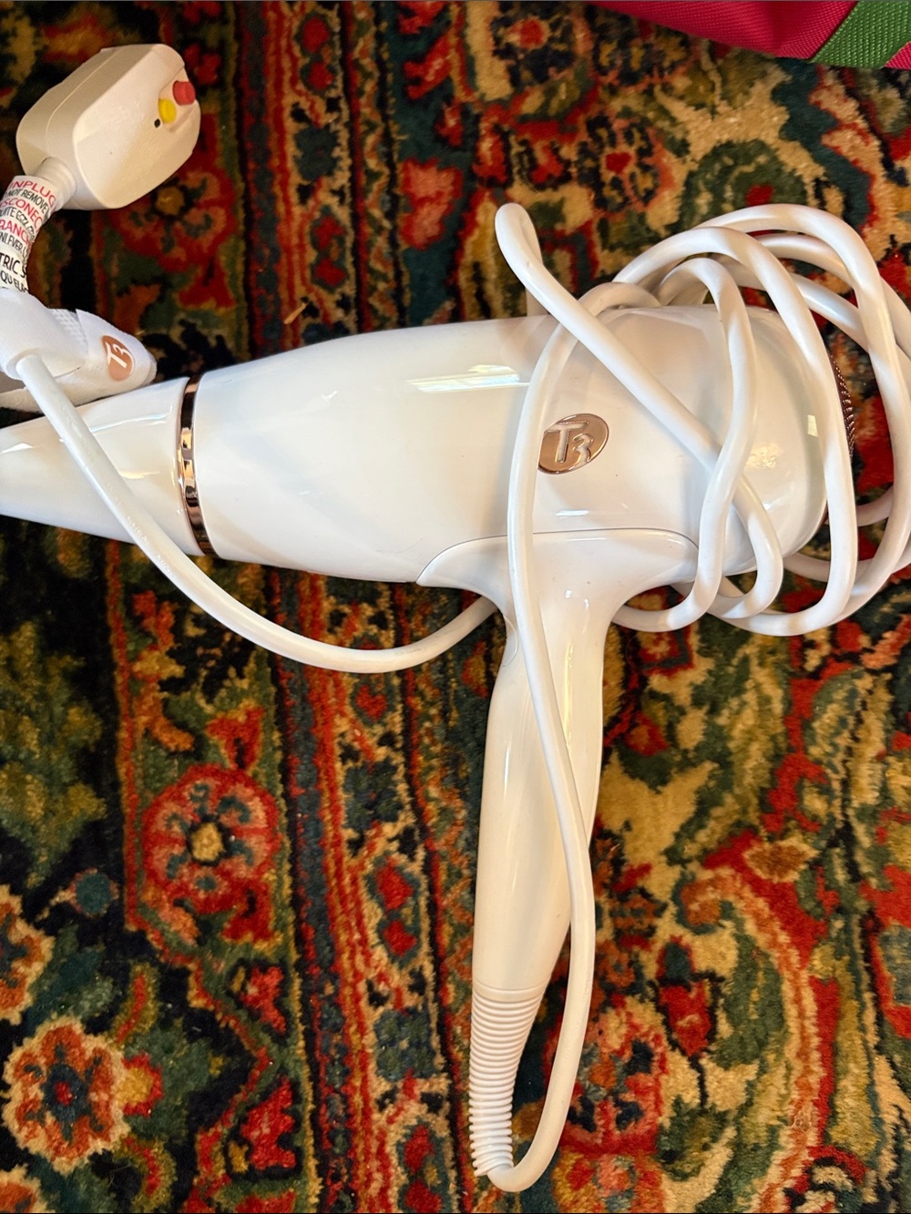 T3 White & Rose Gold Professional Hair Dryer